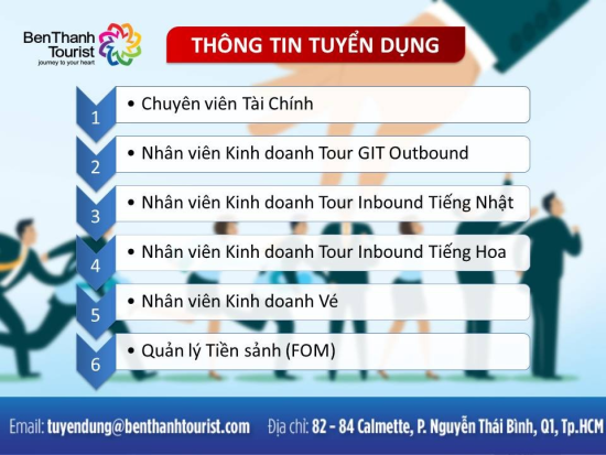 BenThanh Tourist tuyển dụng 2019 (lần 1)