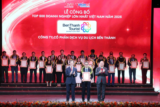BenThanh Tourist tiếp tục khẳng định vị thế với hai giải thưởng uy tín đầu năm 2026