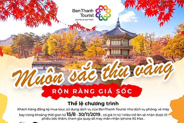 Mạng bán tour du lịch trực tuyến hàng đầu tại Việt Nam | BenThanh Tourist