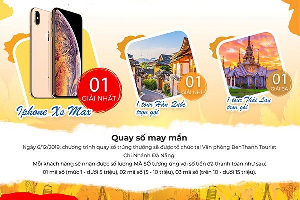 Mạng bán tour du lịch trực tuyến hàng đầu tại Việt Nam | BenThanh Tourist