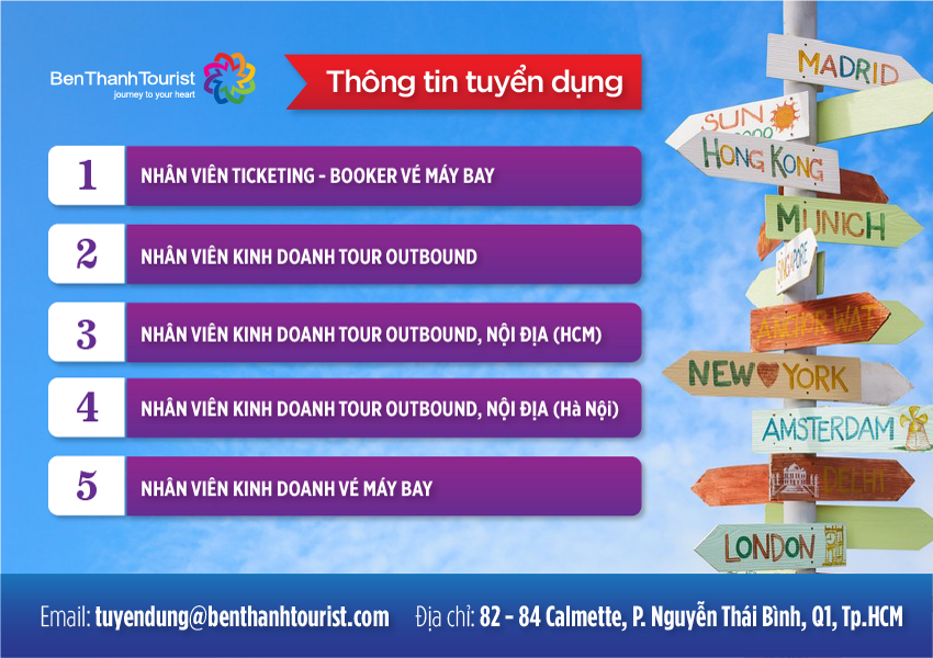 Mạng bán tour du lịch trực tuyến hàng đầu tại Việt Nam | BenThanh Tourist