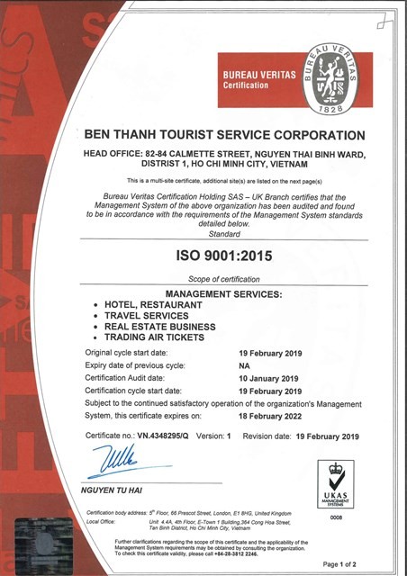 Mạng bán tour du lịch trực tuyến hàng đầu tại Việt Nam | BenThanh Tourist